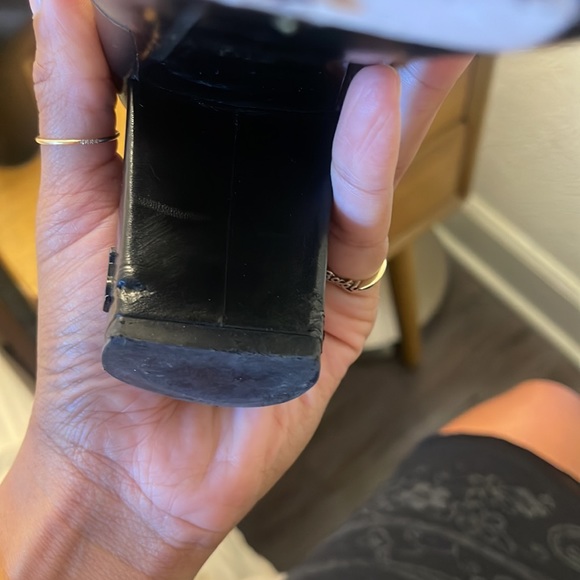 Vintage YSL y2k boots yves saint Laurent black leather ankle booties round toe - Picture 7 of 13